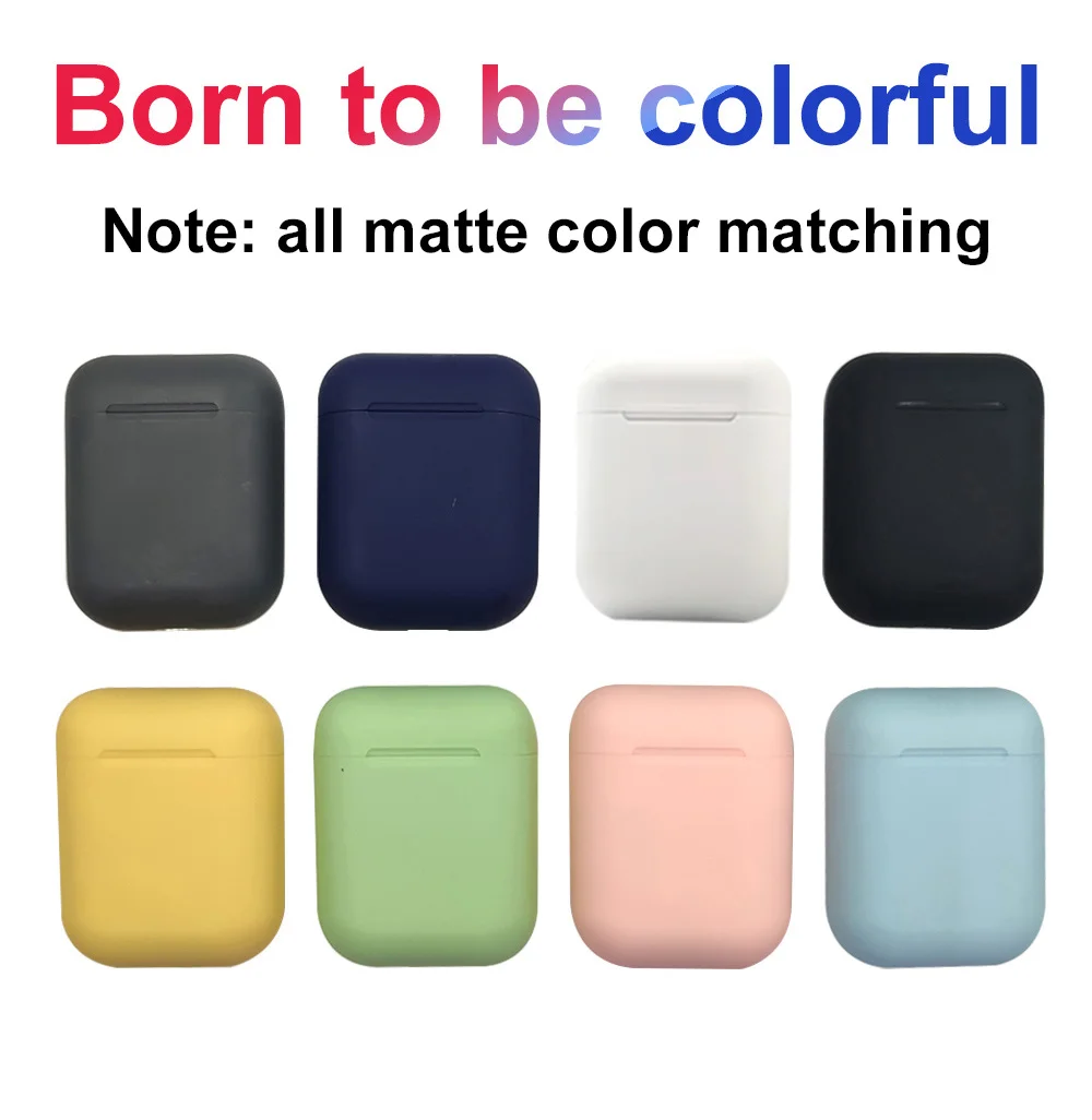 Новые беспроводные наушники Macaron i12 TWS Bluetooth 5,0 в гарнитуре сенсорный всплывающий стерео наушники для телефона HD микрофон