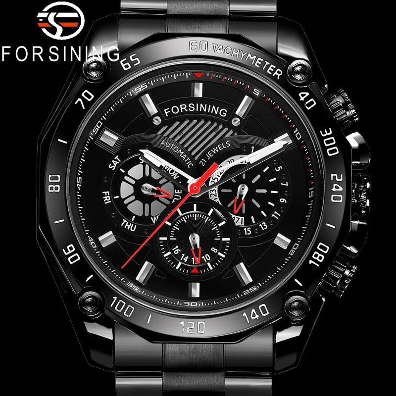 FORSINING автоматические механические мужские наручные часы военные спортивные Топ
