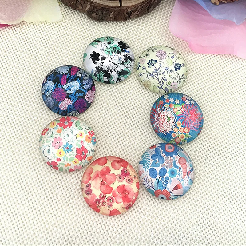 QiYue Flowers Pattern Magnetic Crystal Round Glass Refrigerator Stickers Whiteboard Note Home Decoration Accessories | Дом и сад