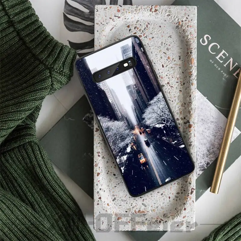 

Snow Scence Phone Black Case Back Shell For Samsung Galaxy A10 A20 A21 A30S A40 A50 A51 A70 A71 Note 8 9 10 Cases Cover