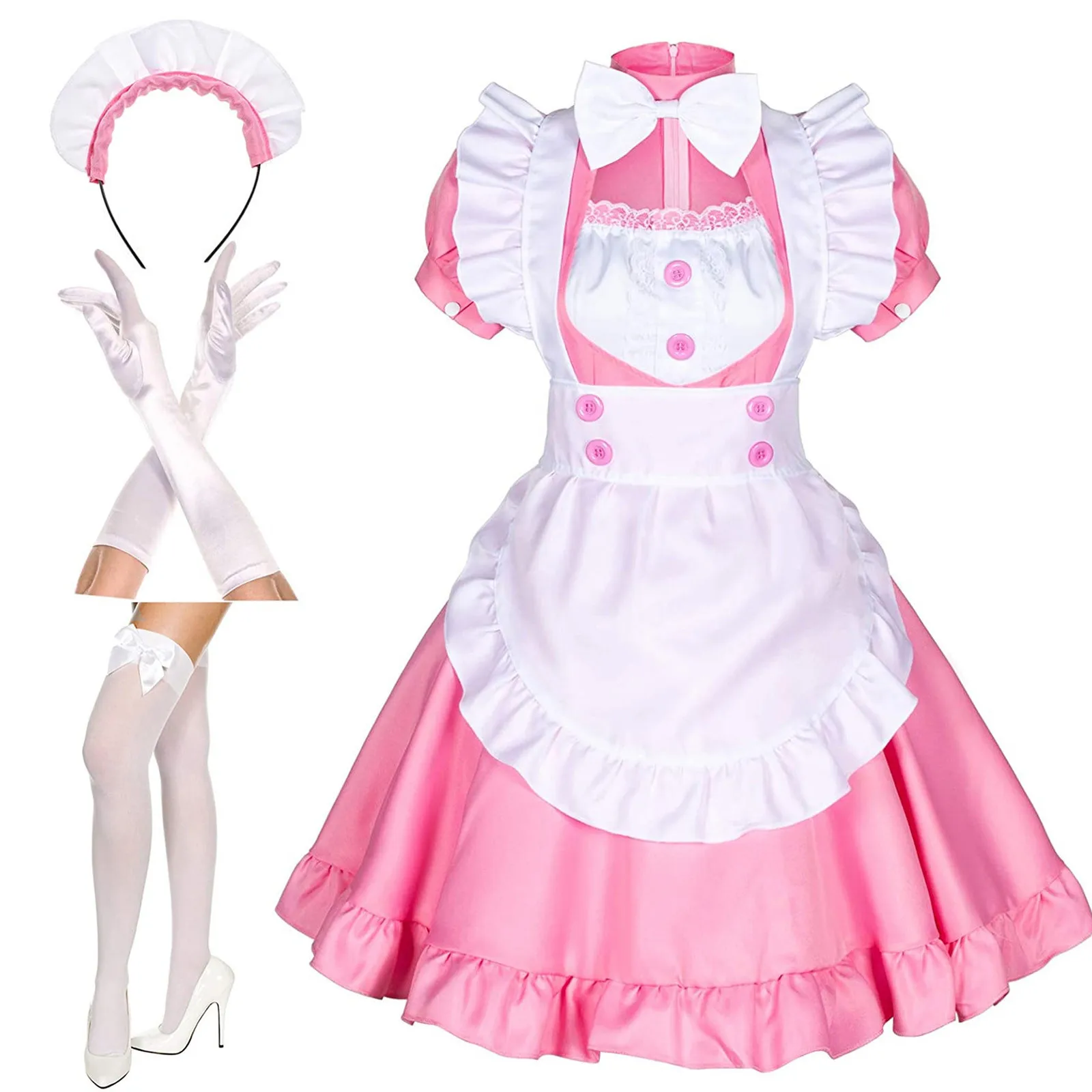 

Amine Maid Cosplay Clothes Black Kawaii Lolita French Dress Girls Woman Waitress Party Stage Costumes Japanese Cafe Outfit 2021
