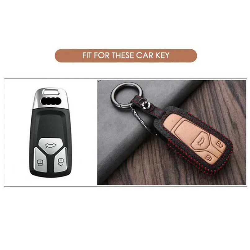 Модный кожаный чехол для автомобильного ключа Audi New A4 B9 A5 Q5 Q7 TT | Автомобили и