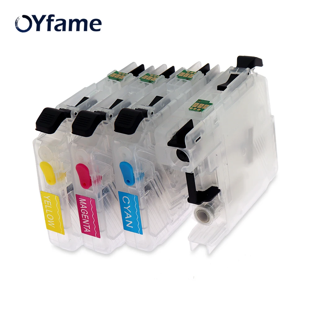 Картриджи с чернилами OYfame 4 шт. коротким картриджем LC105 LC109 для принтера brother MFC J6520DW