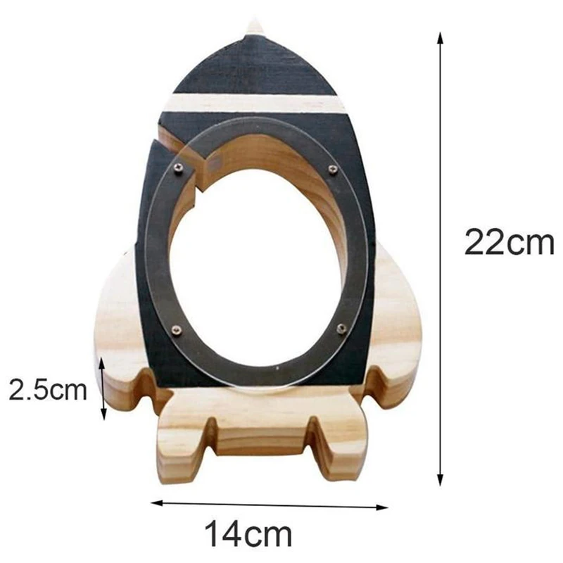 Скандинавский детский деревянный ящик для денег в виде ракеты деревянные банки
