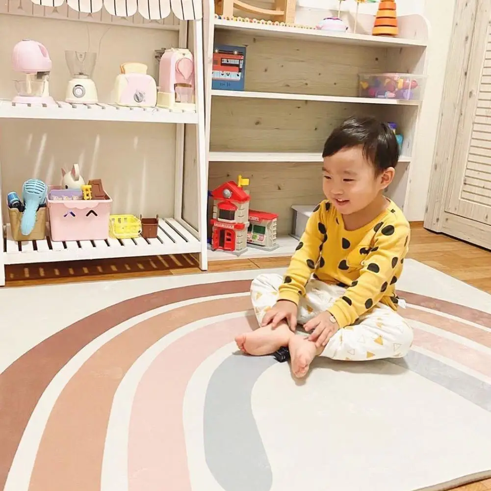 

Baby Play Mats Kids Rug Floor Mat Quarto Rainbow Boho Nursery For Bedroom Playmat Rugs Tummy Children Time Decor V3J1