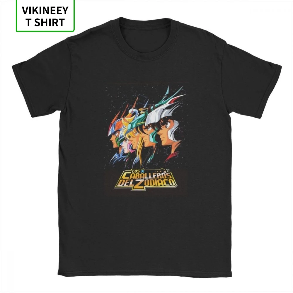

Los Caballeros Del Zodiaco T-Shirt for Men Knights of the Zodiac T Shirt Saint Seiya 90s Anime Tee 3XL Tops Guys Swag Streetwear