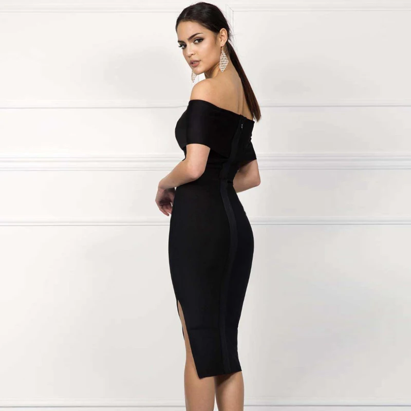 Новинка 2019 женское сексуальное облегающее платье INDRESSME с открытыми плечами и