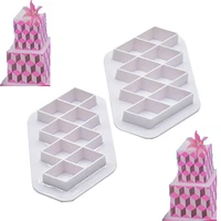 2pcs diamond shape baking mold kitchen biscuit cookie cutter pastry plunger 3d stamp die fondant cake decorating baking tools