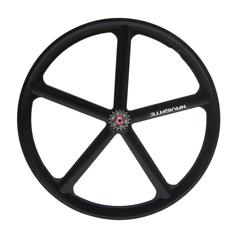 700C Bike Wheel Magnesium Alloy 5 Spoke Wheelset Fixie Bicycle Front And Rear Fixed Gear Rim Single Speed Road Integrated
