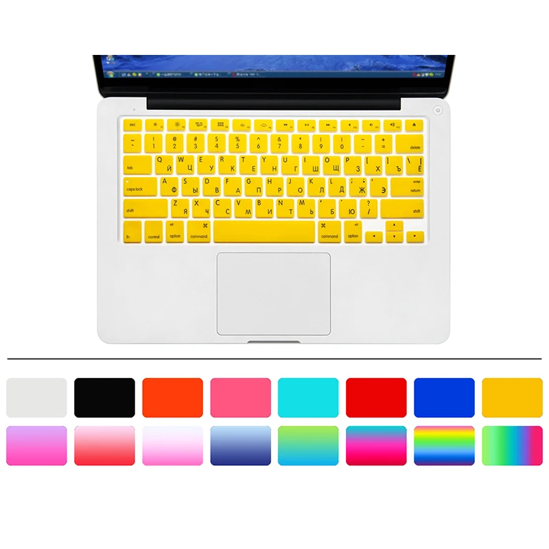 Русская клавиатура U.S. Edition 10 цветов Защитная пленка для Macbook Air Pro Retina 13 дюймов