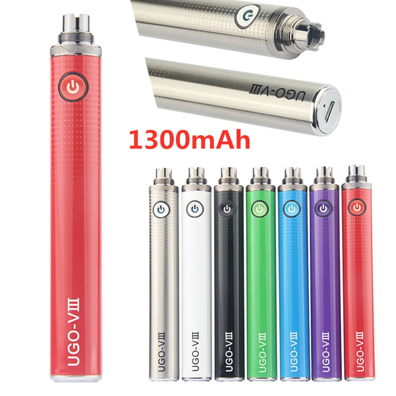 1300mah 510 Thread Vape Mod Pen аккумуляторная батарея UGO V3 испаритель 3,7 v eGo T UGO V III для картриджа Evod Vape