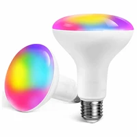 smart wifi full color dimmable br30 led light bulb compatible with alexa google assistant no hub required 806 lumen 9w 2 pack