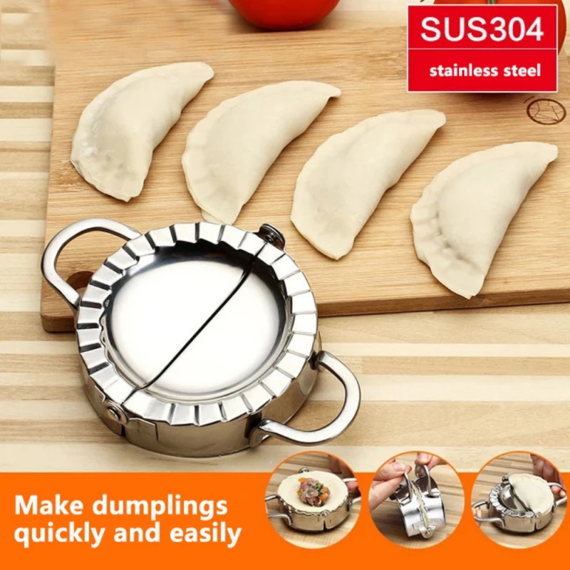 Новый DIY клецки создатель инструмент 304 Нержавеющая сталь Jiaozi Wraper тесто резак