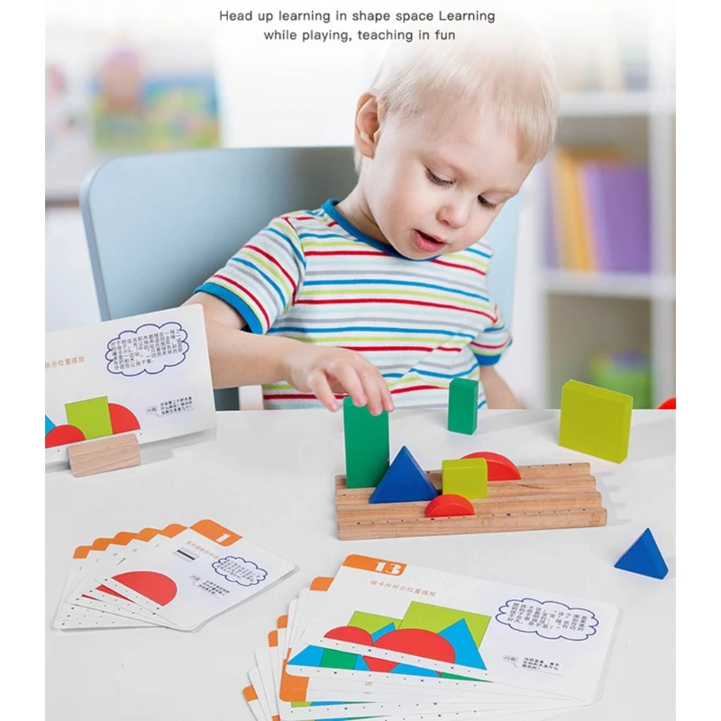 

Montessori Busy Board Wooden Tangram Thicken Early Learning Shape Recognition Toy Logical Training Kids 3+ Birthday Gift
