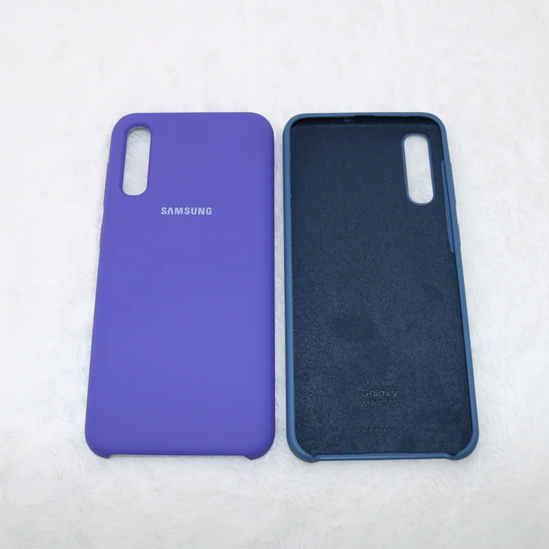 Жидкий силиконовый чехол для телефона Samsung Galaxy A70 A50 шелковистый мягкий на ощупь