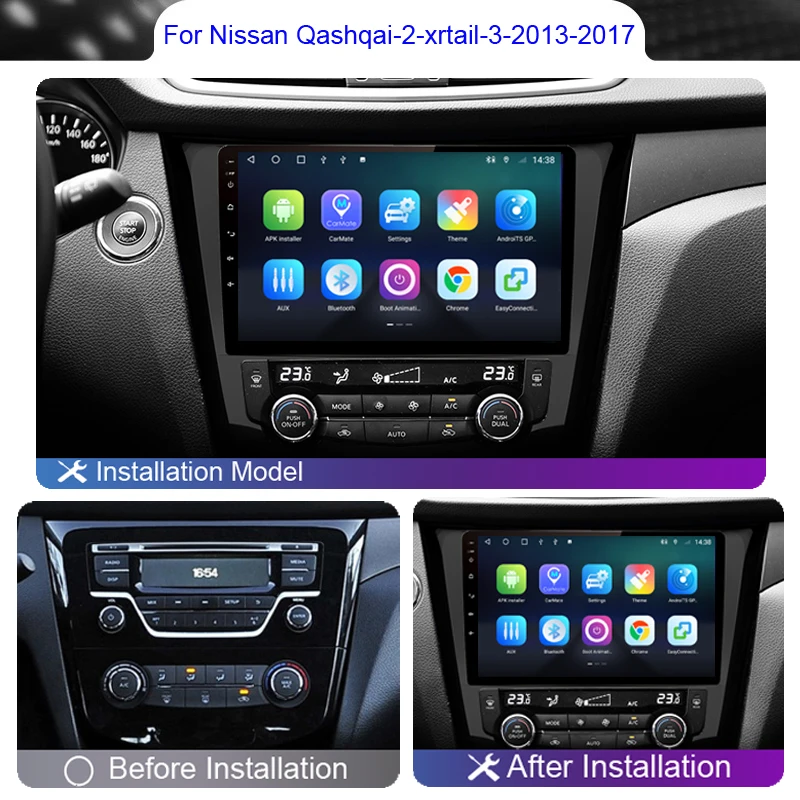 Автомагнитола на Android для Nissan Qashqai J11 X-Trail 3 T32 2013 2014 2015 2016 2017 Carplay Автомобильный