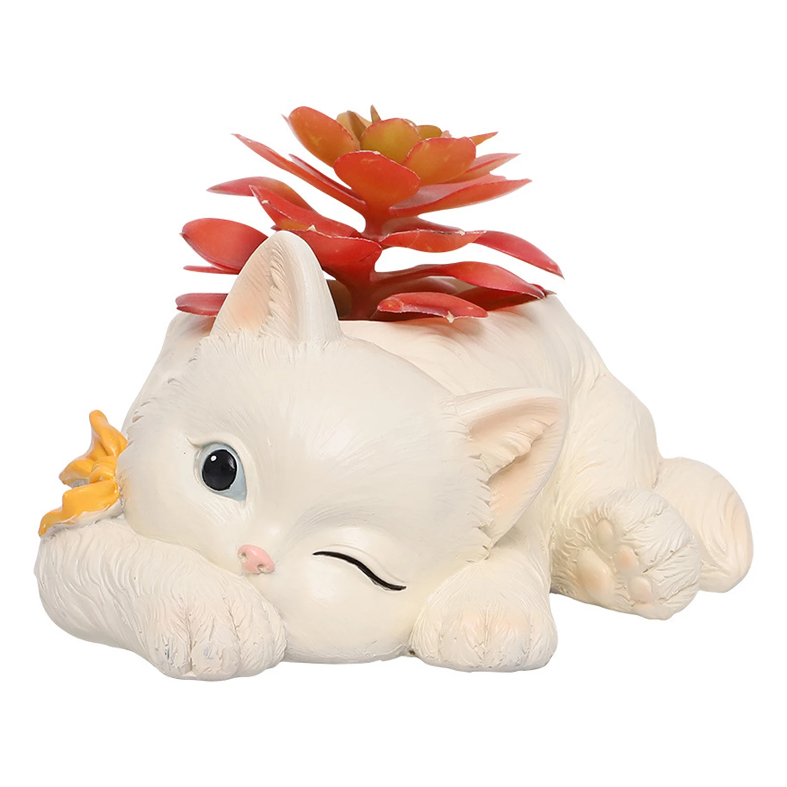 Цветочный горшок с милым котом из смолы милые садовые горшки плантатор для