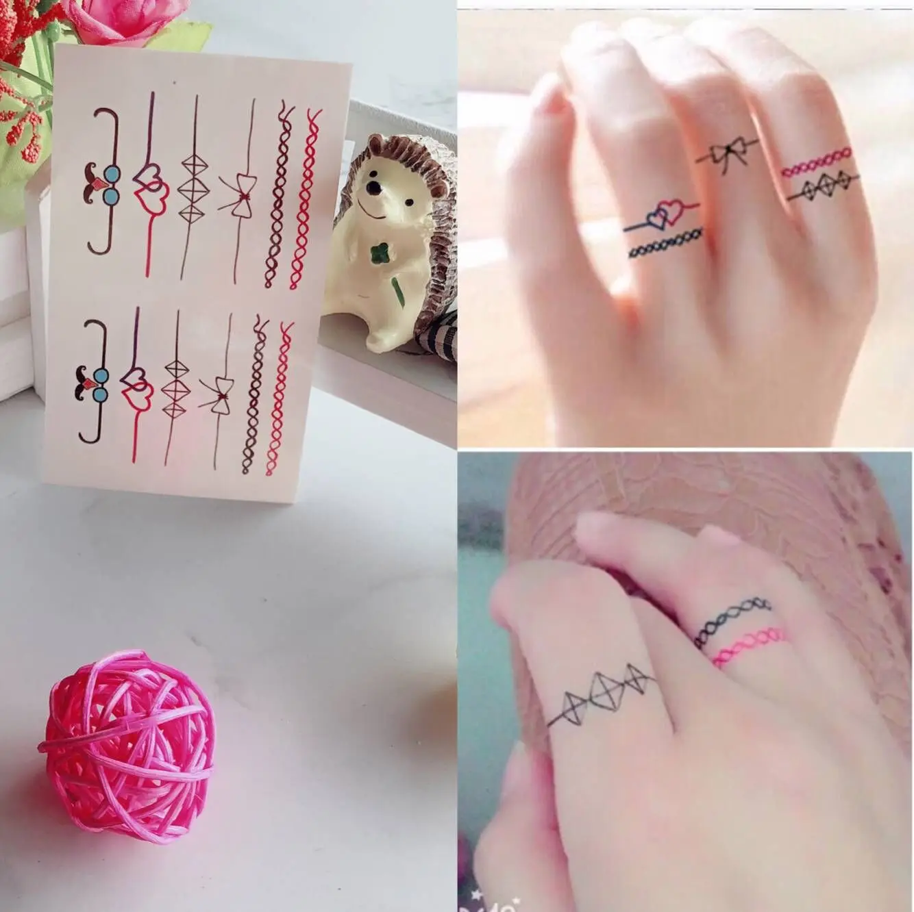 

Waterproof Colorful Infinity Tattoo Feather Bird Women Body Hand Art Drawing Temporary Tattoo Stickers Men Finger Tatto Small