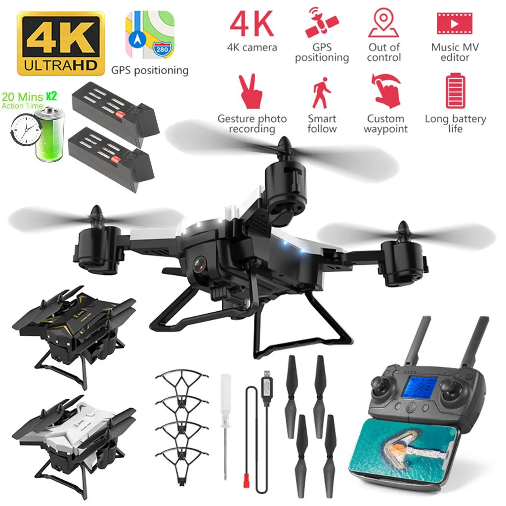 KY601G Дрон с GPS 4K HD камерой 5G wifi FPV RC Квадрокоптер складной игрушки Детские подарки