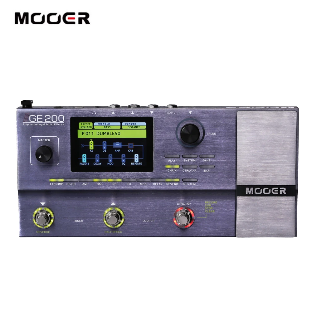 Многофункциональный процессор MOOER GE200 Amp для моделирования цифровая педаль