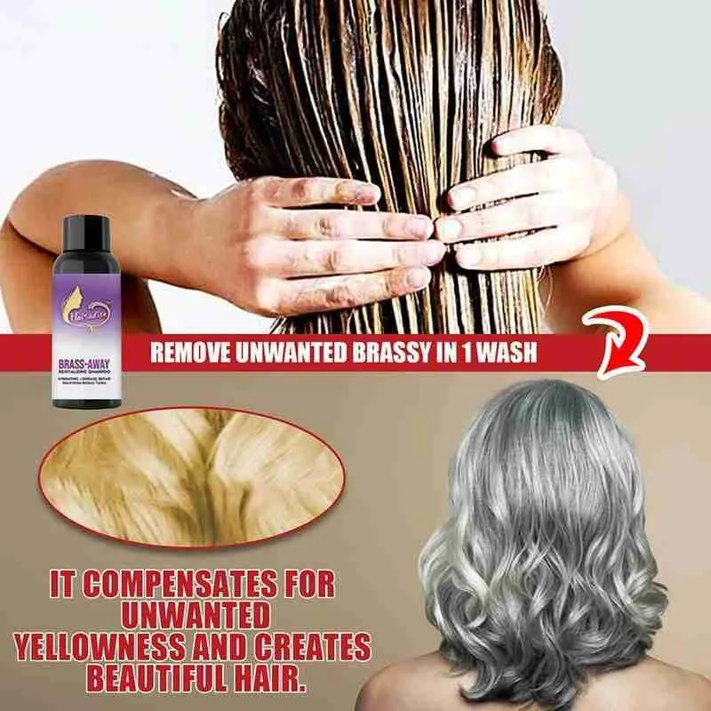 

Professional Revitalize Effective Purple Shampoo Removes Brassy Yellow Blonde 30ml Purple Shampoo Away Hair 100ml X8X9