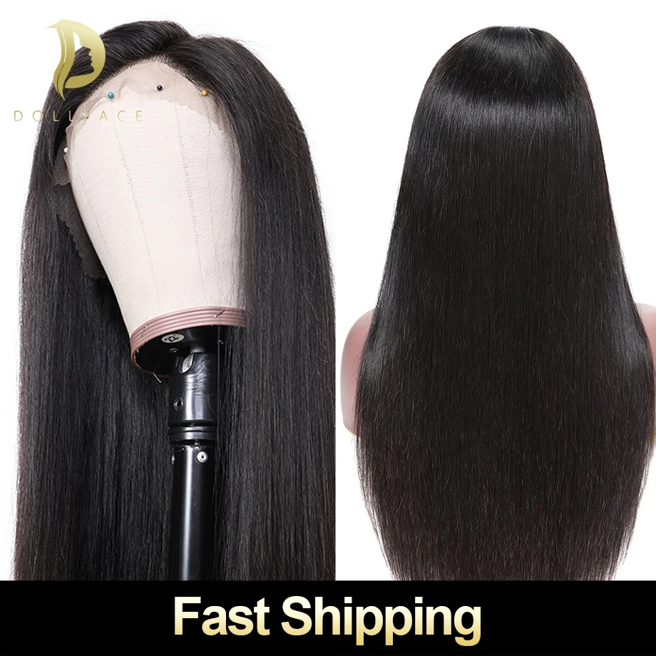 

lace front human hair wigs for black Women brazilian natural straight remy hair short afro Wig 28 30 inch preplucked 13x4 130%