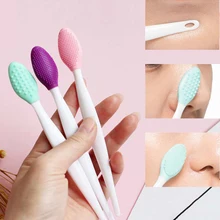 1pcs Unisex Skin Care Facial Cleanser Silicone Wash Face Exfoliating Nose Brush Deep Clean Blackhead Removal Cleansing Brushes