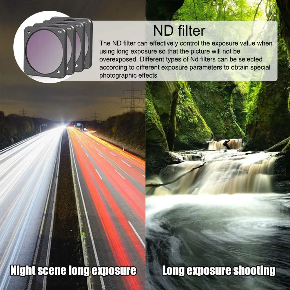 

Магнитный ND4 8 16 32 64 CPL УФ-фильтр для voor DJI Action2-camera C8B2