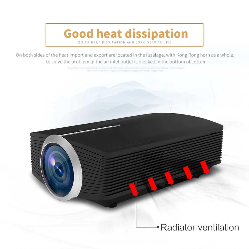 

YG500 Universal porttil Mini proyector de bolsillo LED Home Theater Video proyector soporte 120 pulgadas de proyeccin de pant