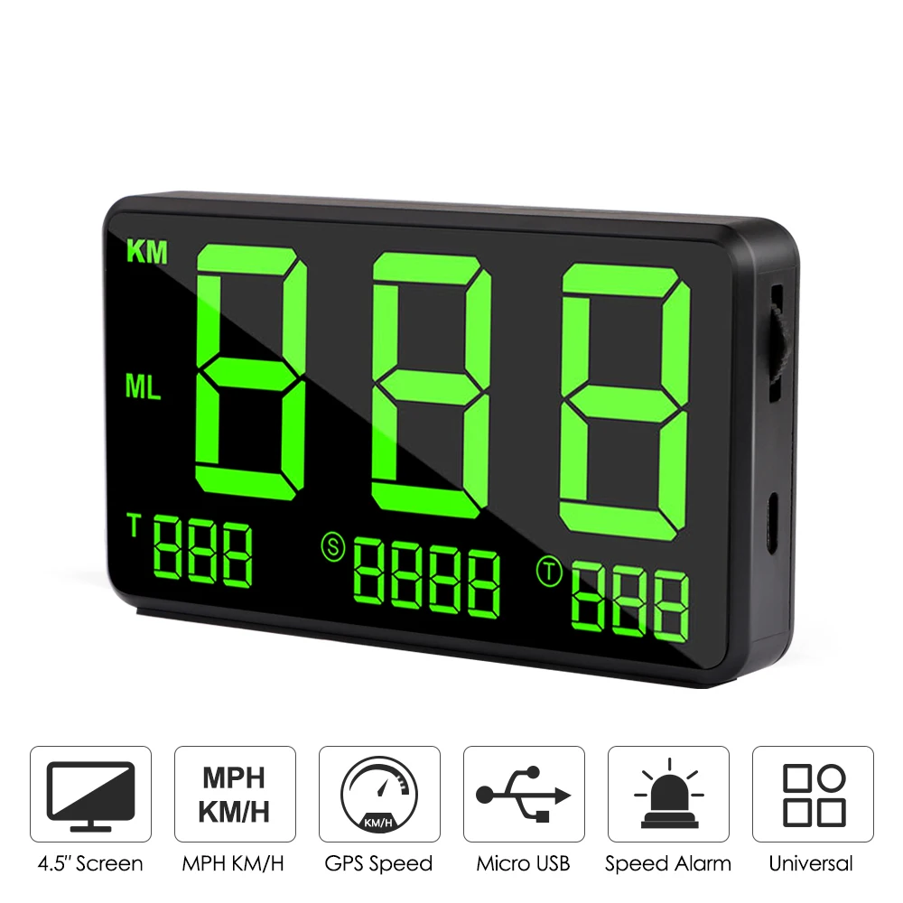 Автомобильный GPS-спидометр дисплей HUD автоматическая запись пробега 4 5 дюйма