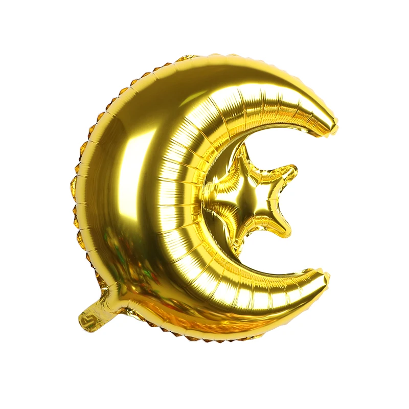 50 шт. ИД Мубарак Звезда Луна фольгированные воздушные шары мусульманский Рамадан