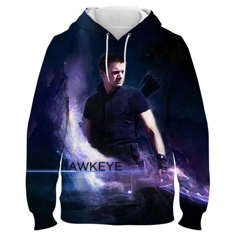 

Marvel The Avengers Hawkeye Hoodies 3D Print Men Swearshirts Oversized Male Clothing Streetwear Children Pullover Spring Autumn