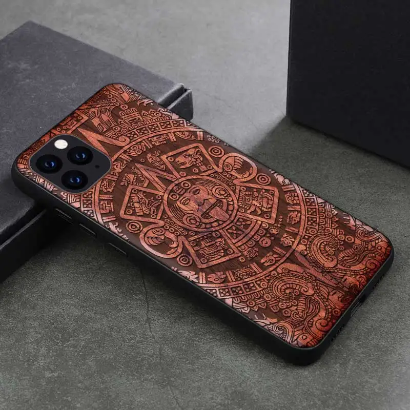 Чехол для iPhone 11 Pro Max бугический Оригинальный чехол из натурального дерева