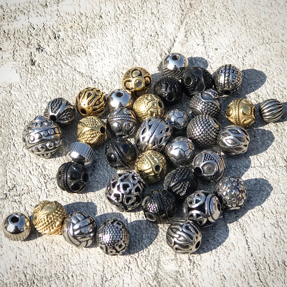 10 мм разделительные бусины для изготовления ювелирных изделий из нержавеющей