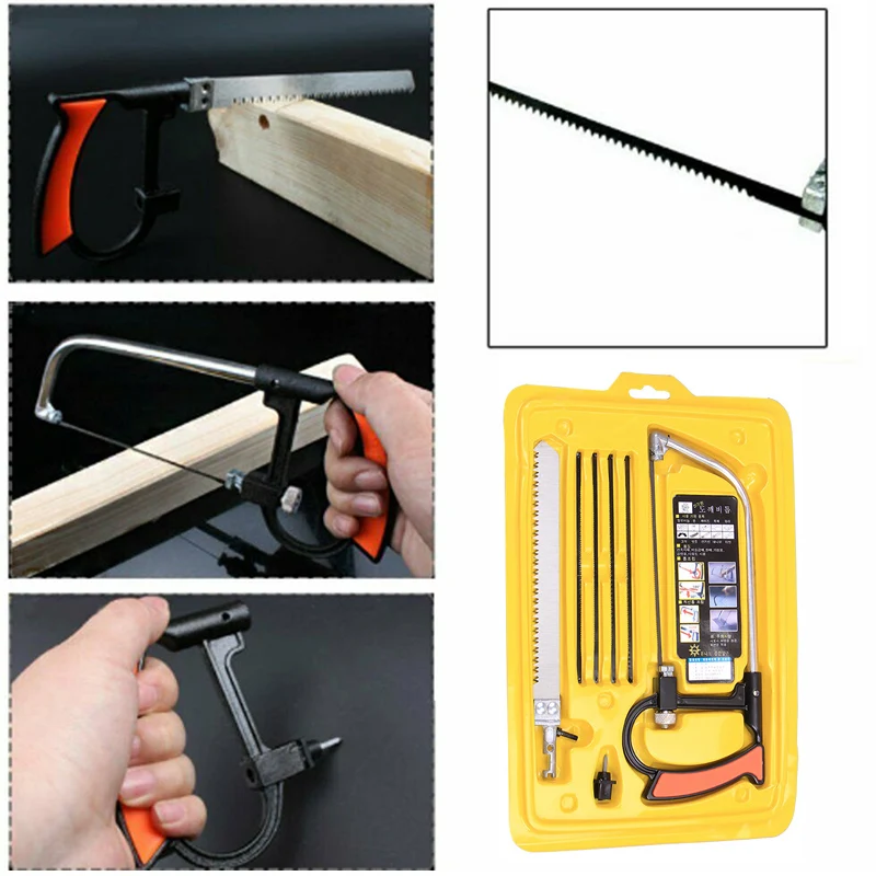 

8-in-1 Multi-Purpose Hand Saw Metal Hacksaw DIY Wood Woodworking Saws Set Kit L5