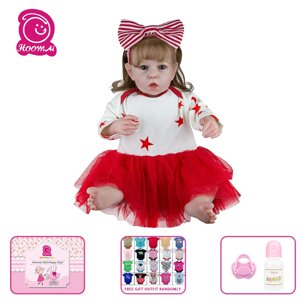 

Hoomai New Princess 51CM Lifelike Reborn Baby Doll Soft Silicone Vinyl Dolls Toy For Child Birthday Reborn Baby Doll