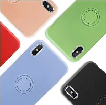 Для iPhone 11 Pro Max чехол силиконовый жидкий для X XS 8 Plus 7 6 6S 7Plus подставка пальцев