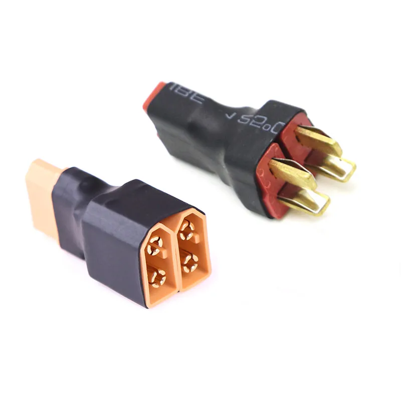 

1 Pcs XT60 / T Plug Parallel Adapter 2 Male to 1 Female Lipo Battery Converter Connector Plug Double on Power