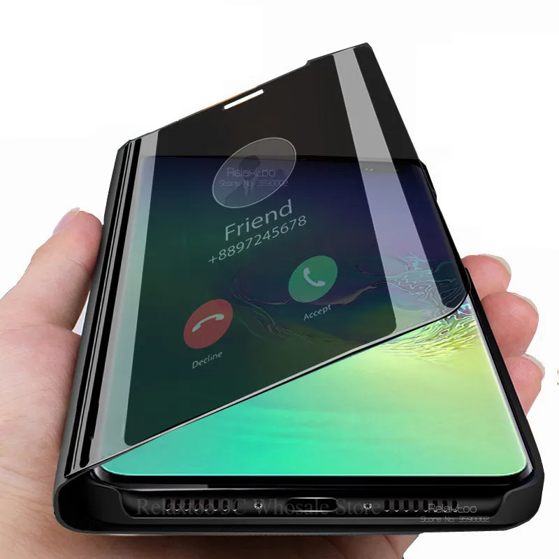 Зеркальный чехол для телефона Samsung galaxy s10 plus s10E чехол-книжка с подставкой sumsung s 10 10s