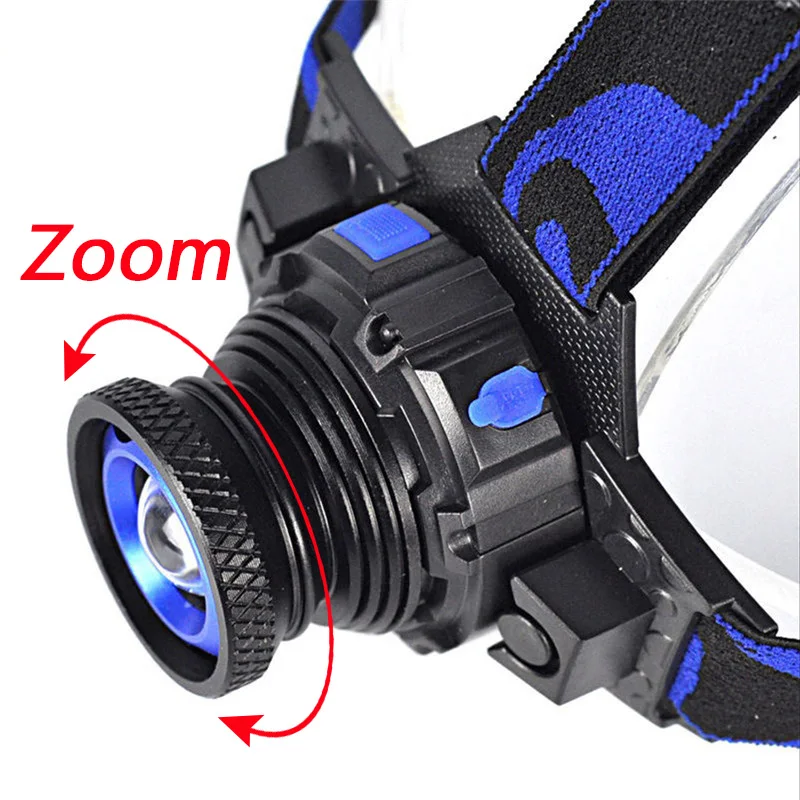 

Build-in Rechargeable Battery XP-G Q5 2000 lumens Led Bright Headlamp Head Light LED Headlight Head Lamp Zoomable