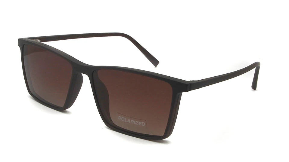 square eyeglass BRN ESNBIE, ультралегкие, TR90, магнитная оправа для очков, женские очки, поляризационные, на застежке, солнцезащитные очки для мужчин, квадратные, Oculos De Grau - Цвет оправы: square eyeglass BRN