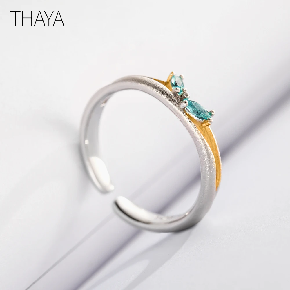 Thaya, оригинальные женские кольца, S925 серебро, простые, настраиваемые, на палец, циркониевое кольцо, романтичное для женщин