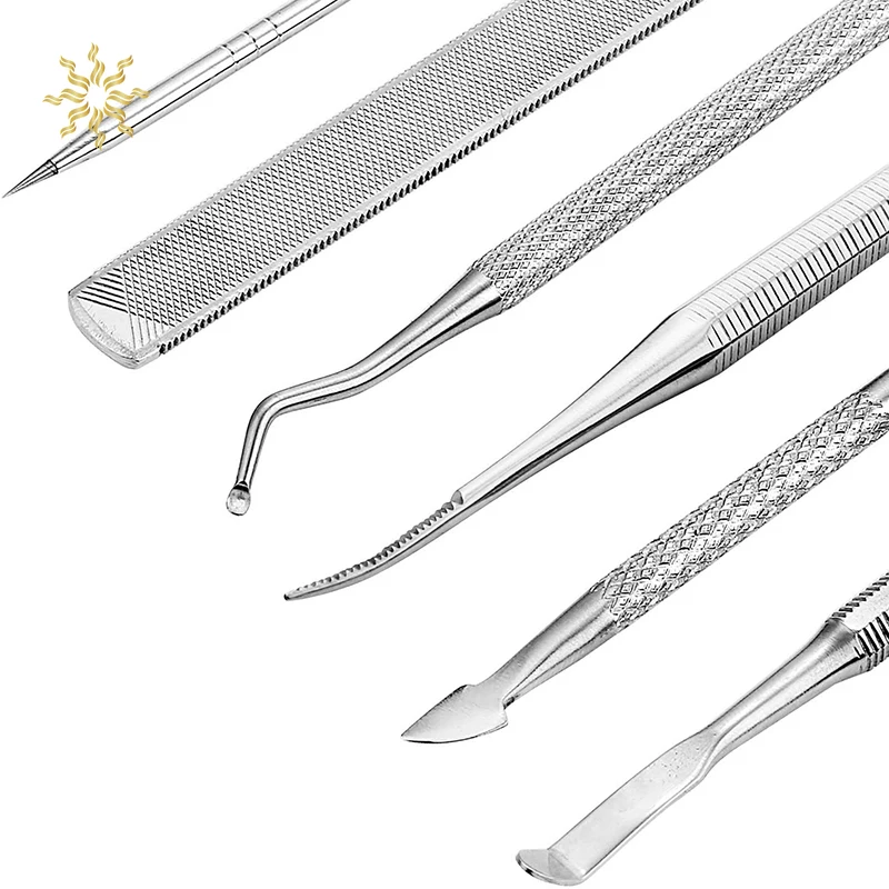 

2021 NEW Manicure Tool Sets Stainless Steel Nail Cuticle Pusher Skin Cutters Remover Manicure Pedicure Nail Tool nail kit