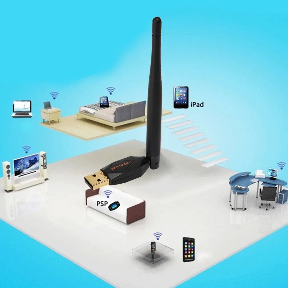 FREESAT TV мини беспроводной USB WiFi адаптер с антенной для V7 серии V8 цифровой