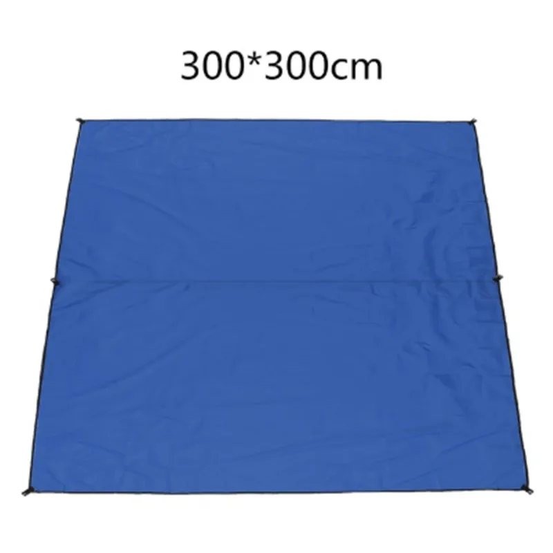 Blue 10X10 футов водонепроницаемая Брезентовая палатка для кемпинга, дождливая Брезентовая палатка, гамак дождевой, коврик для пикника и пляжа, отпечаток для палатки и солнцезащитный козырек, Пешие прогулки - Color: Blue