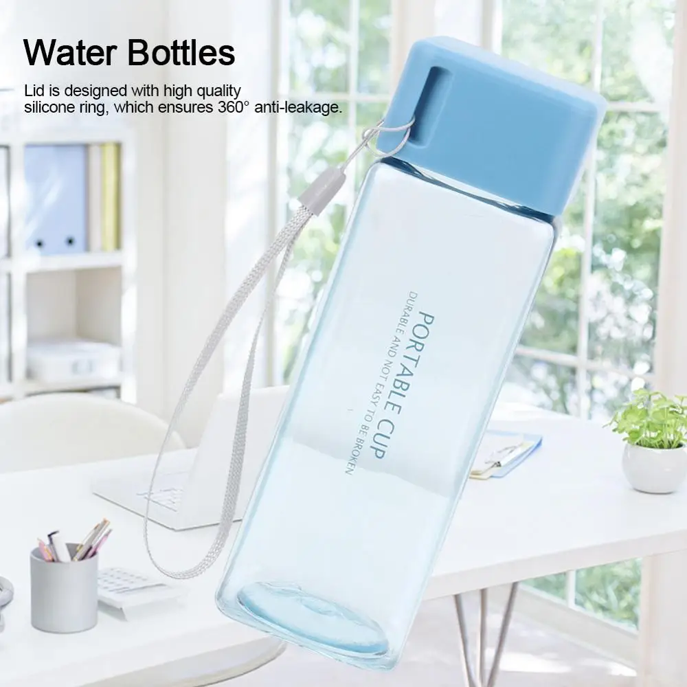 

300ml Pink Blue Water Bottle Student Bottle Sports Portable Leakproof Water Bottles Water Jug Camping Outdoor Sport Bottle