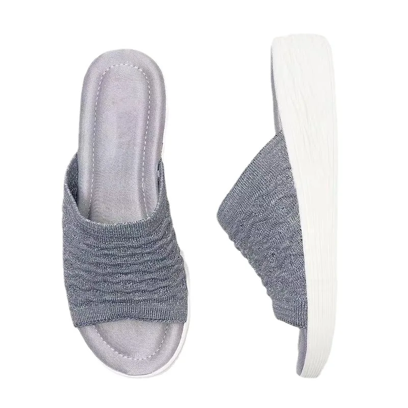 

New 2021 Home Cotton Slippers Women's Thick-soled Wedge Casual Slippers Women's Spot