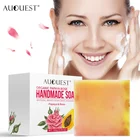 Мыло AuQuest с папайей, увлажняющее, Отбеливающее, Витаминное эфирное масло, 100 г