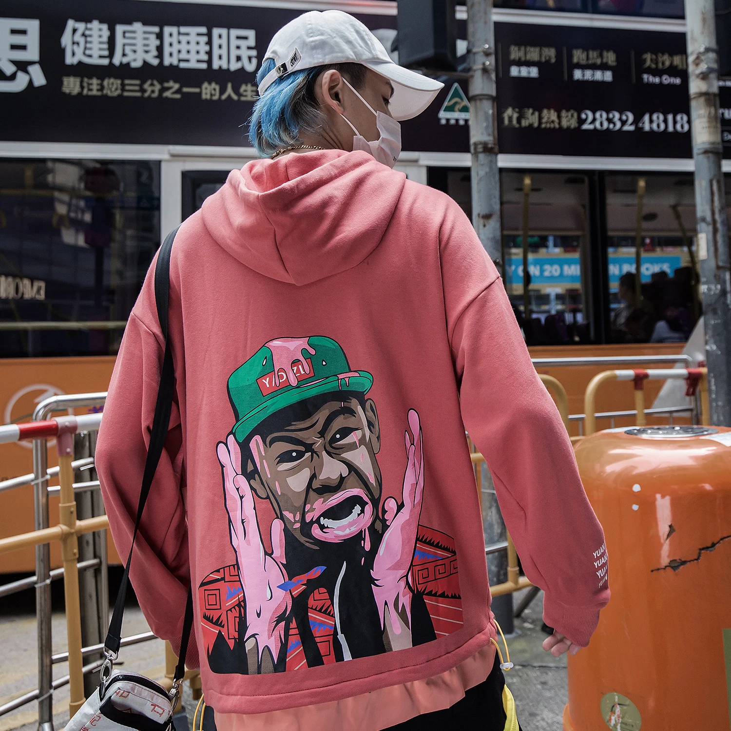 Мужская толстовка с капюшоном Aelfric Eden Розовый Повседневный хлопковый пуловер