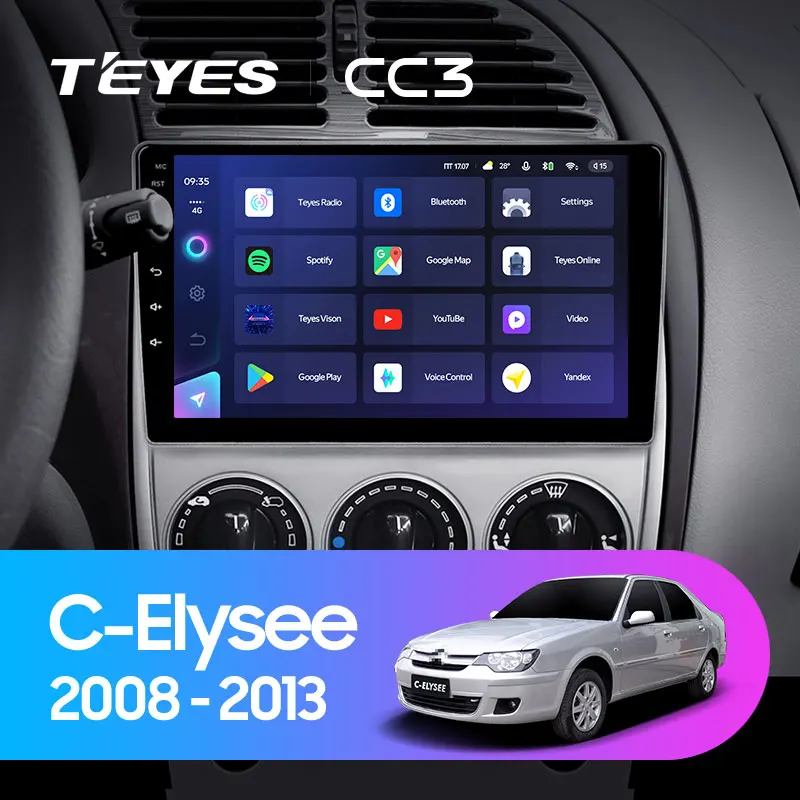 TEYES CC3 Штатная магнитола For Ситроен С - Элизэ Citroen C-Elysee C Elysee 2008 2013 до 8-ЯДЕР 6 + 128ГБ 27EQ